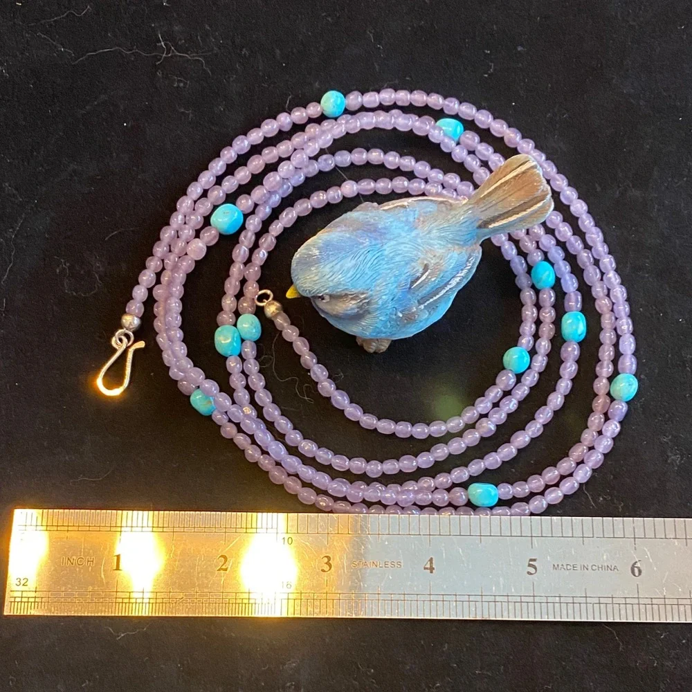Jay King Desert Rose Amethyst and Turquoise 60 inch Necklace(131) - Picture 3 of 4
